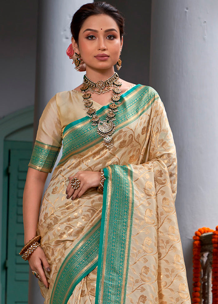 Sea Green Dupion Silk Saree With Blouse Piece - Indian Silk House Agencies