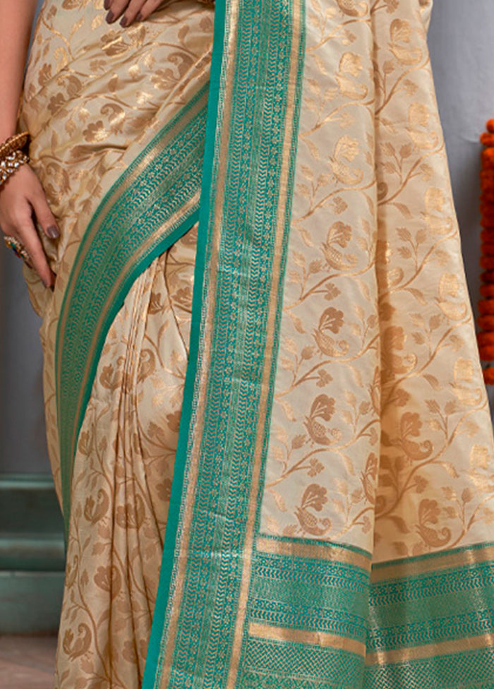 Sea Green Dupion Silk Saree With Blouse Piece - Indian Silk House Agencies