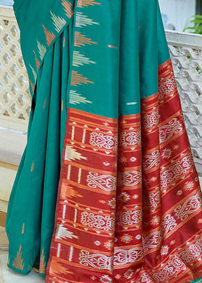Rama Dupion Silk Saree With Blouse Piece - Indian Silk House Agencies