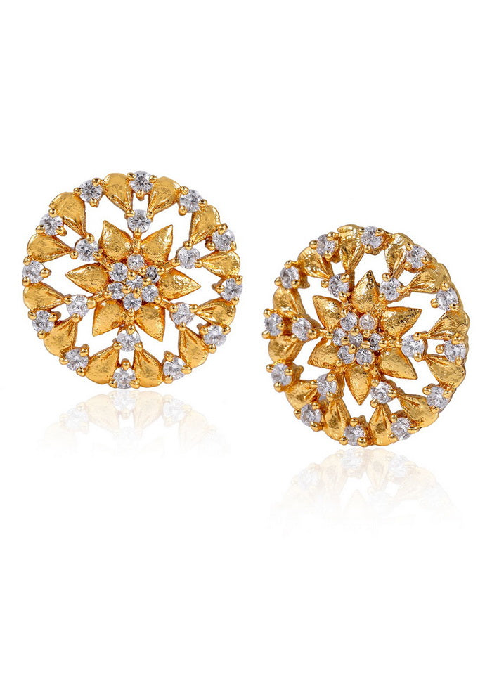 Estele 24 Kt Gold Plated Mariposa Stud Earrings - Indian Silk House Agencies