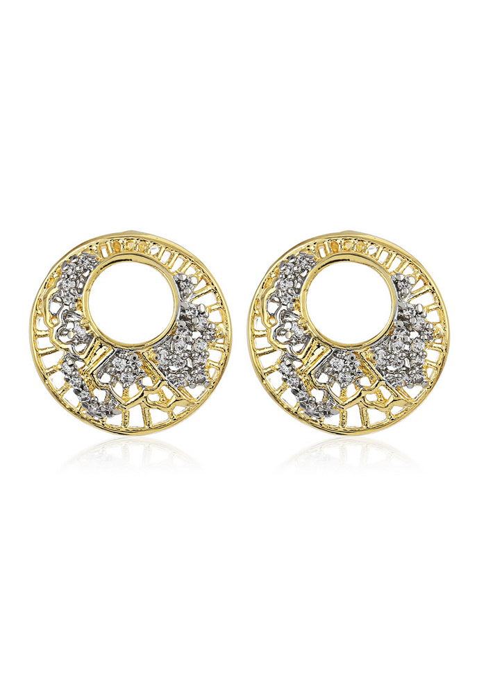 Estele Gold plated earring with pearls - Indian Silk House Agencies