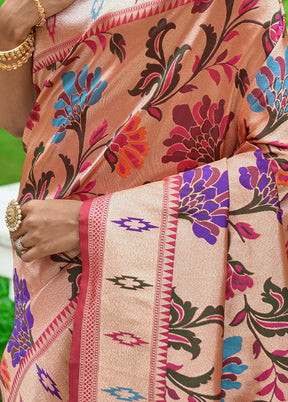 Pink Dupion Silk Saree With Blouse Piece - Indian Silk House Agencies