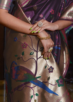 Wine Dupion Silk Saree With Blouse Piece - Indian Silk House Agencies