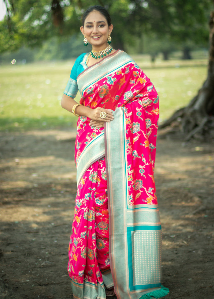Rani Dupion Silk Saree With Blouse Piece - Indian Silk House Agencies