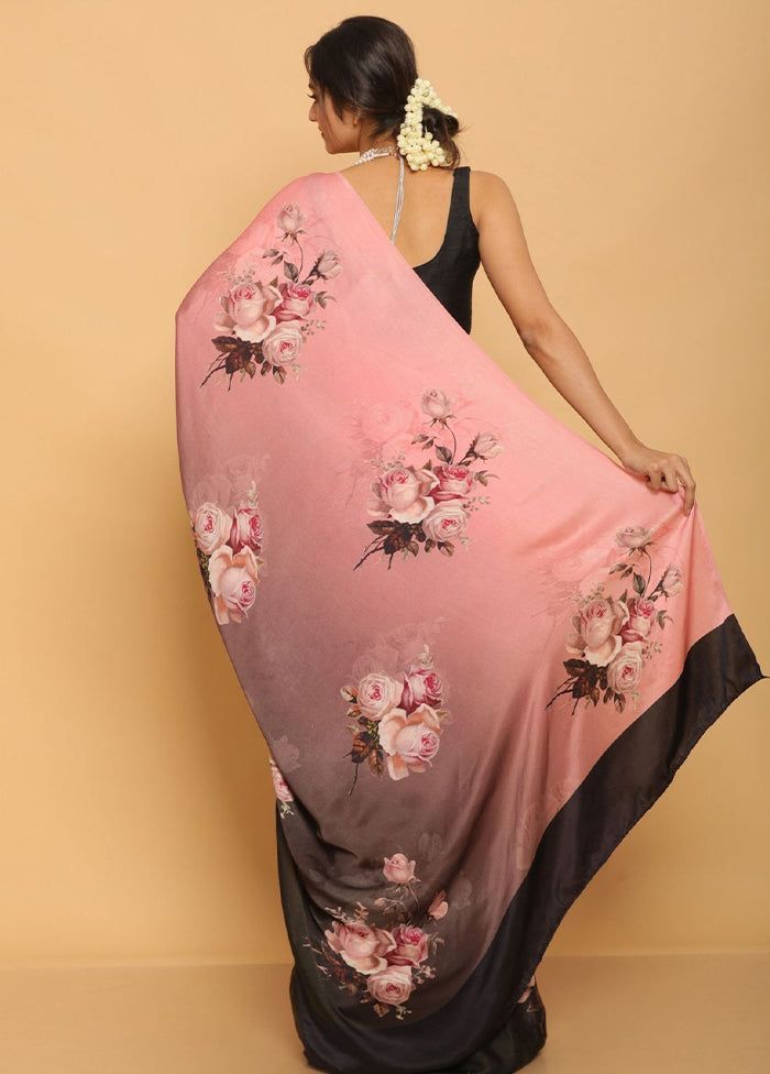 Pink Silk Saree With Blouse Piece - Indian Silk House Agencies