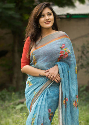 Multicolor Silk Saree With Blouse Piece - Indian Silk House Agencies