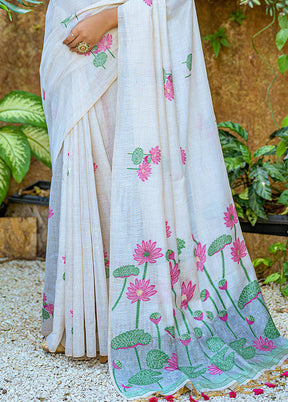 Pink Cotton Saree With Blouse Piece - Indian Silk House Agencies