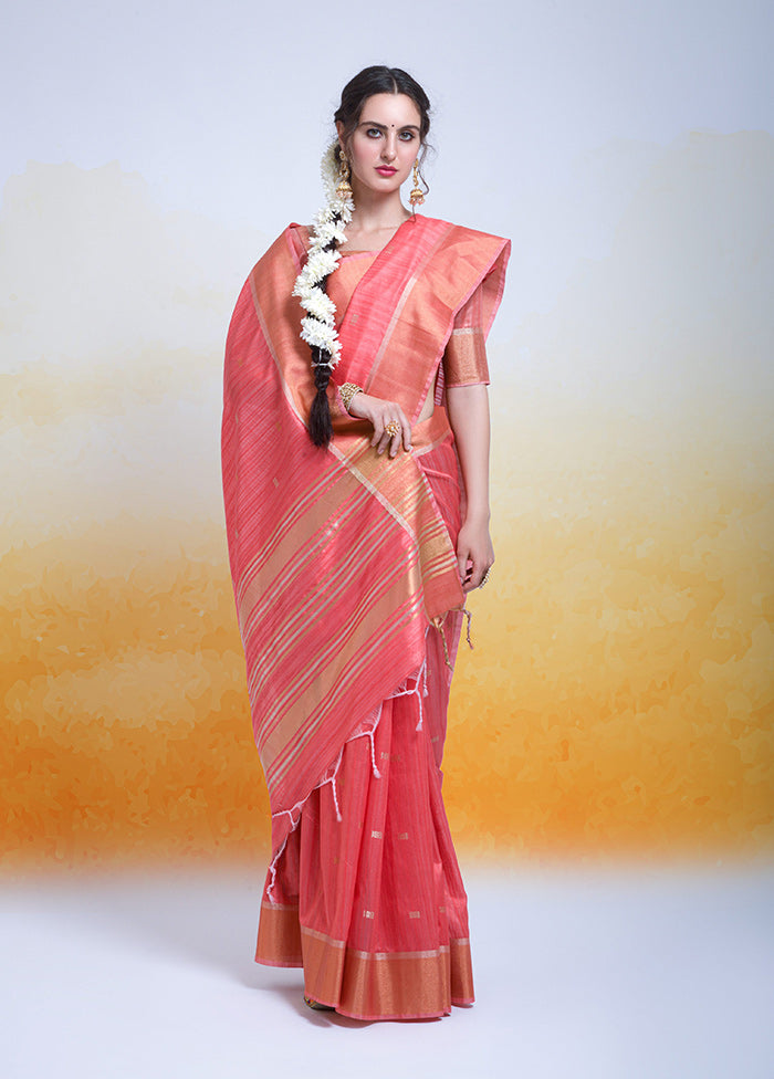 Rani Cotton Saree With Blouse Piece - Indian Silk House Agencies