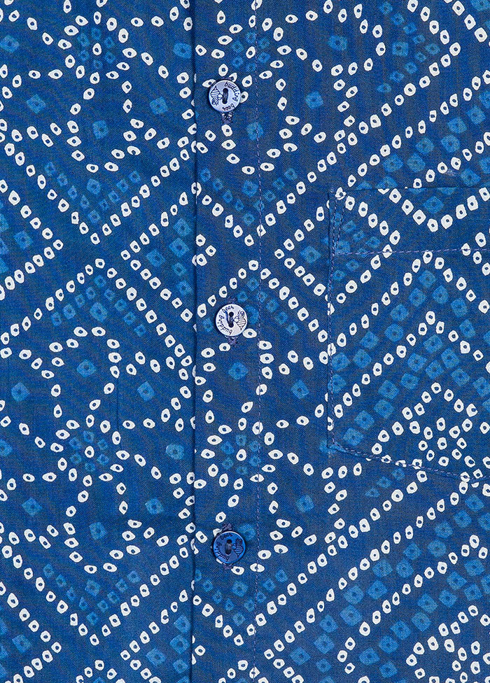 Blue Cotton Kurta - Indian Silk House Agencies