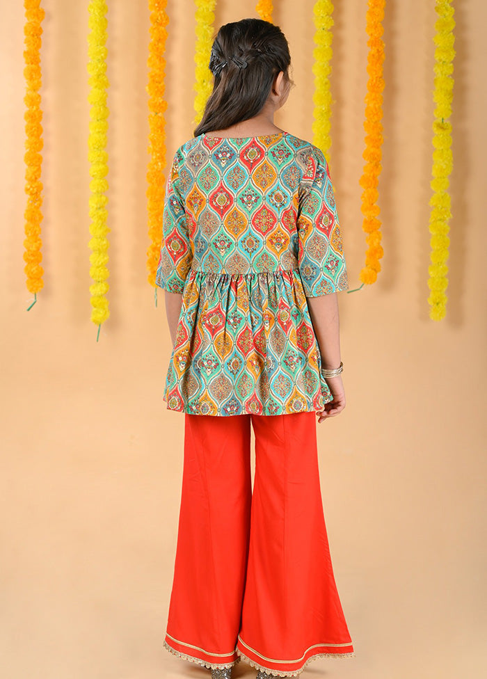2 Pc Blue Cotton Jumpsuit With Jacket - Indian Silk House Agencies