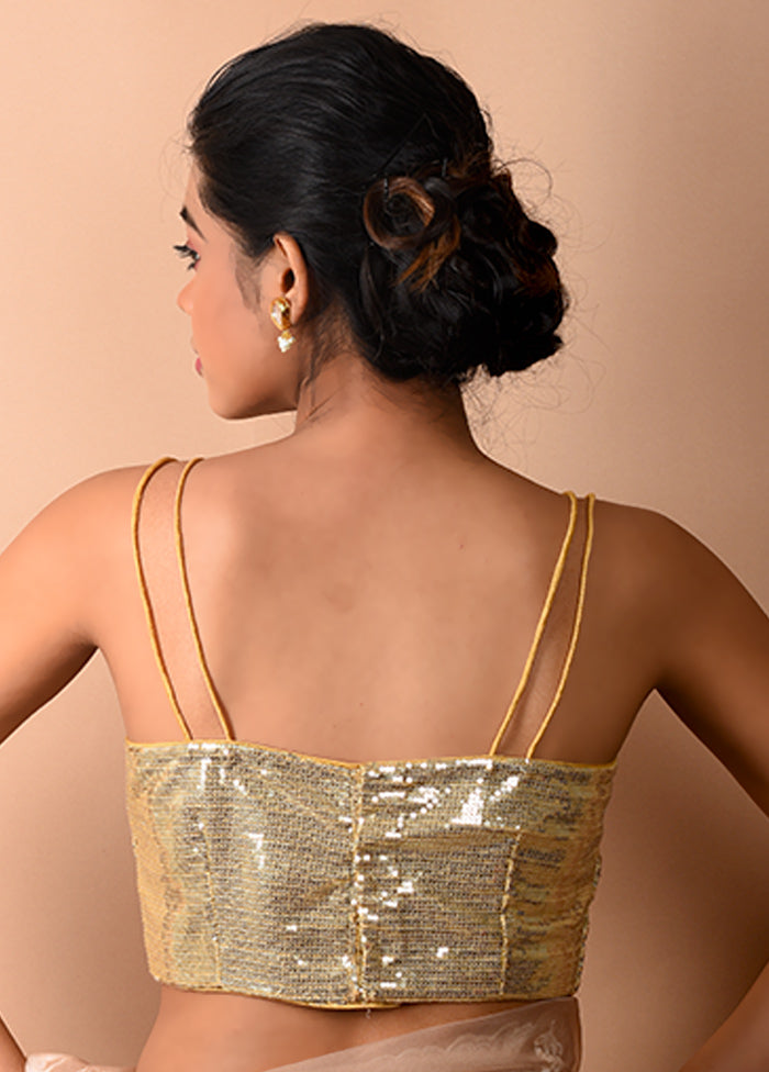 Gold Sequin Designer Blouse - Indian Silk House Agencies