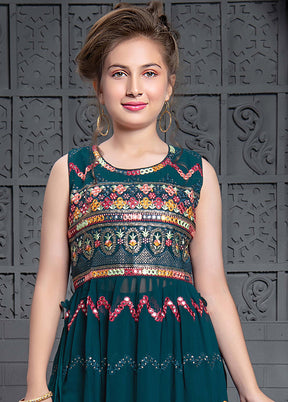 3 Pc Rama Georgette Ethnic Wear Set - Indian Silk House Agencies