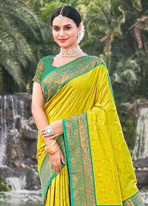 Lemon Dupion Silk Saree With Blouse Piece - Indian Silk House Agencies