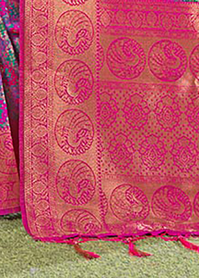 Purple Spun Silk Saree With Blouse Piece - Indian Silk House Agencies