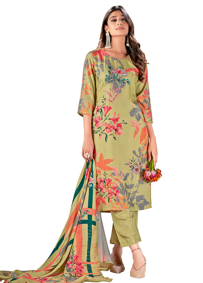 2 Pc Lemon Readymade Silk Kurti Set - Indian Silk House Agencies