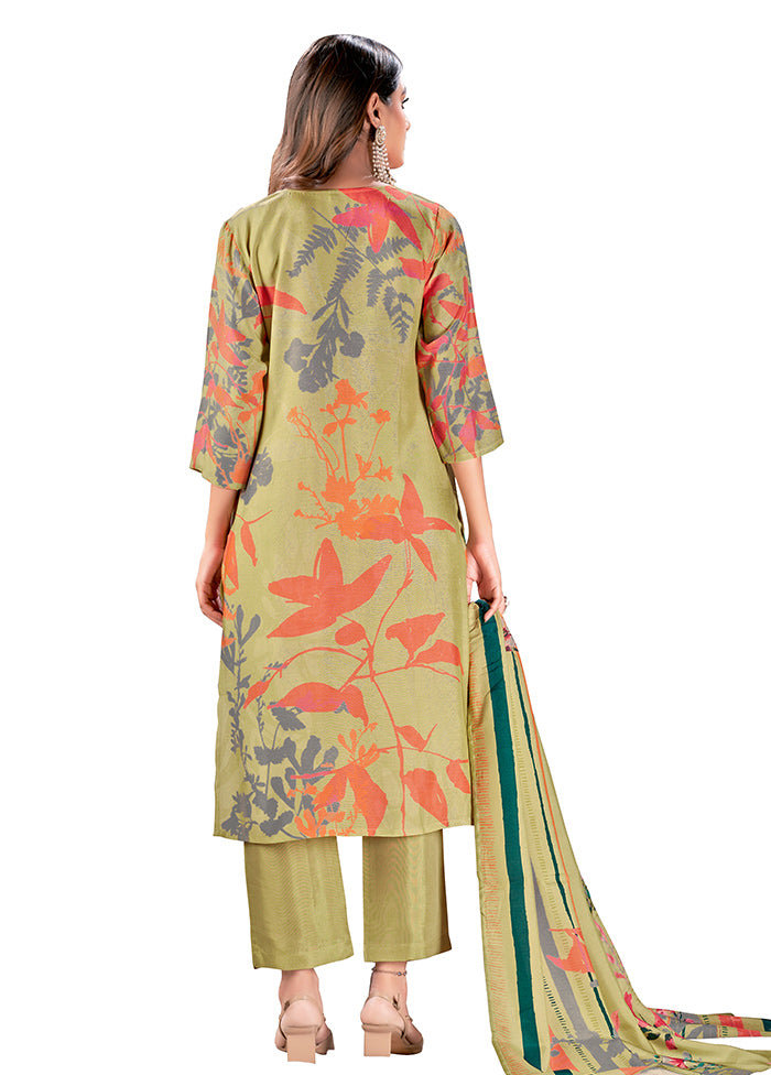 2 Pc Lemon Readymade Silk Kurti Set - Indian Silk House Agencies