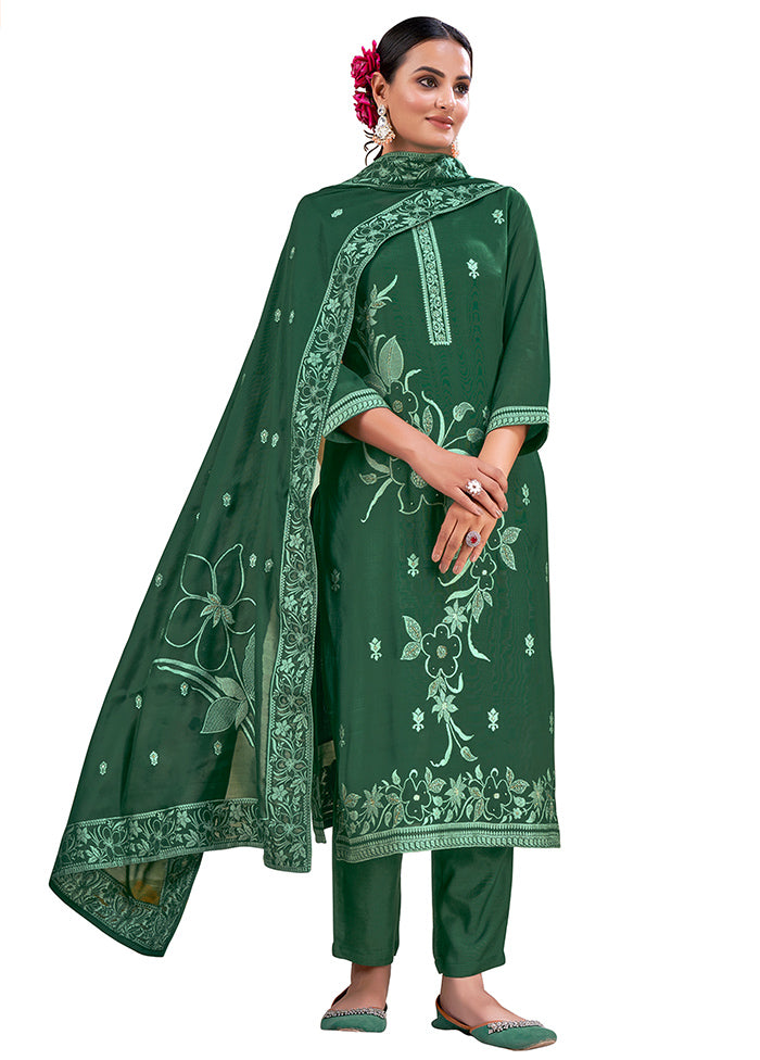 2 Pc Green Readymade Viscose Kurti Set - Indian Silk House Agencies