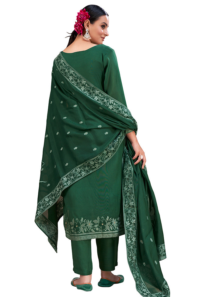 2 Pc Green Readymade Viscose Kurti Set - Indian Silk House Agencies