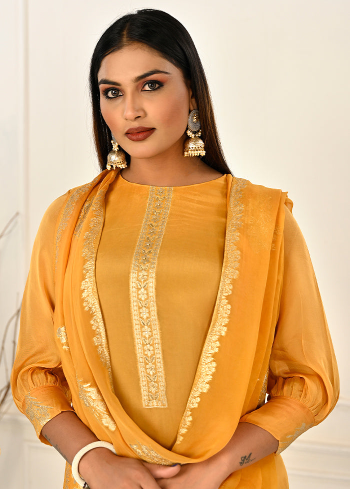2 Pc Yellow Readymade Viscose Kurti Set - Indian Silk House Agencies