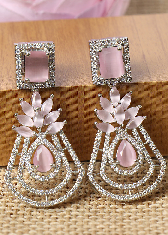 Light Purple Toned Pink Contemporary Drop Earrings - Indian Silk House Agencies