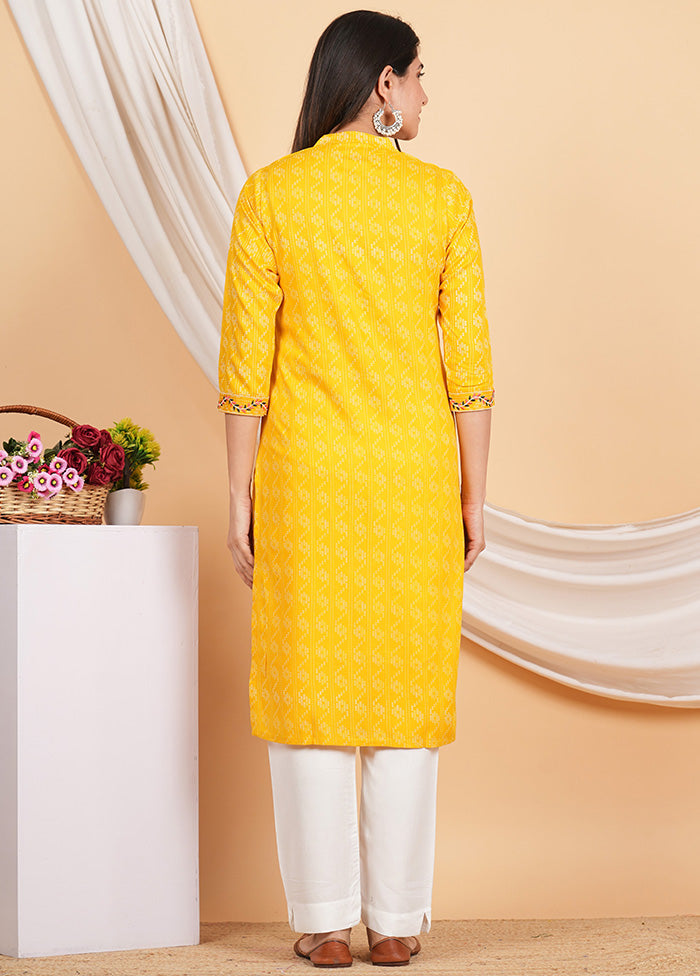 2 Pc Yellow Readymade Rayon coords Set - Indian Silk House Agencies