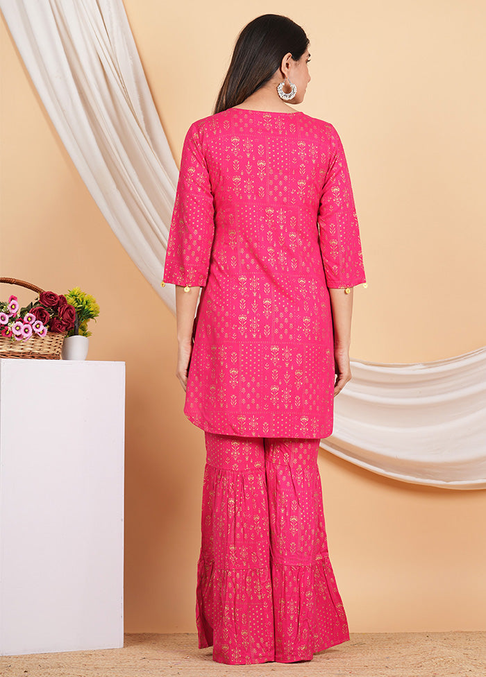 2 Pc Pink Readymade Rayon coords Set - Indian Silk House Agencies