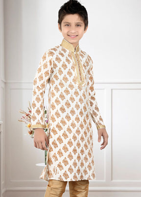 2 Pc Cream Cotton Ethnic Wear Set - Indian Silk House Agencies
