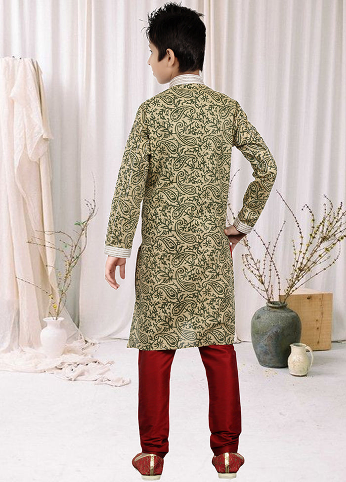 2 Pc Green Cotton Ethnic Wear Set - Indian Silk House Agencies
