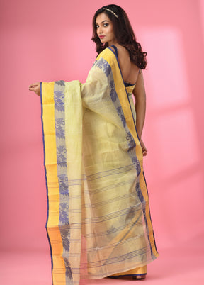 Lemon Pure Cotton Saree With Blouse Piece - Indian Silk House Agencies