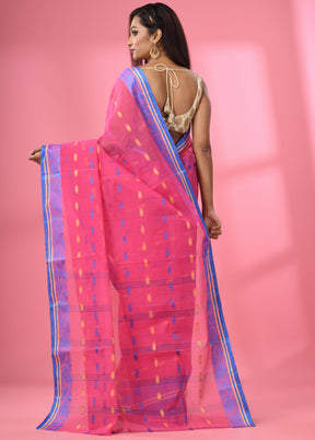 Violet Pure Cotton Saree With Blouse Piece - Indian Silk House Agencies