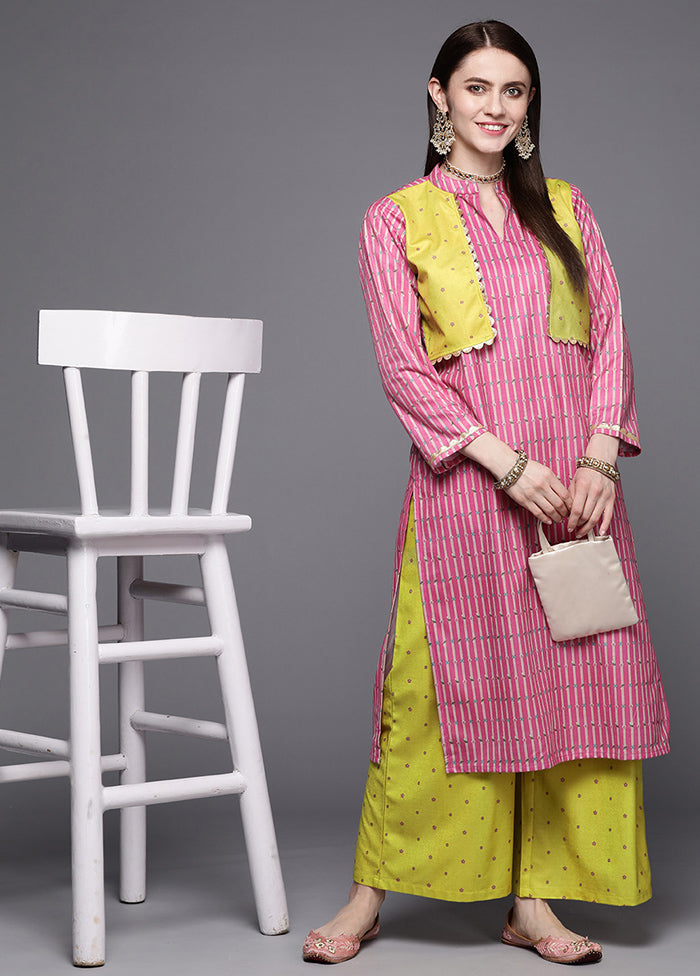 2 Pc Pink Readymade Velvet Kurti Set - Indian Silk House Agencies
