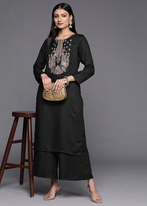 2 Pc Black Readymade Pashmina Kurti Set - Indian Silk House Agencies