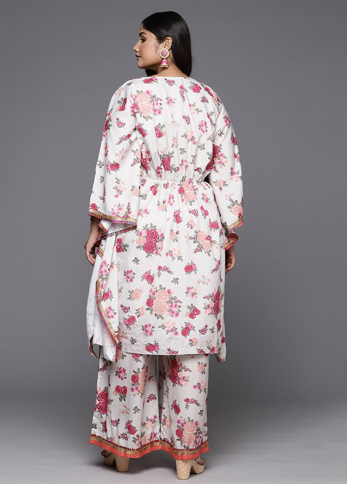 2 Pc Off White Readymade Silk Kurti Set - Indian Silk House Agencies