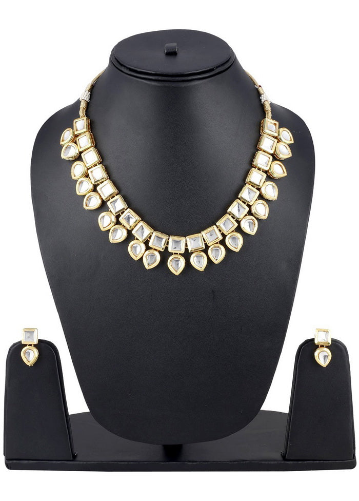 Hand Crafted Base Metal Alloy Gold Plated Kundan Stone Studded Jewellery Sets - Indian Silk House Agencies