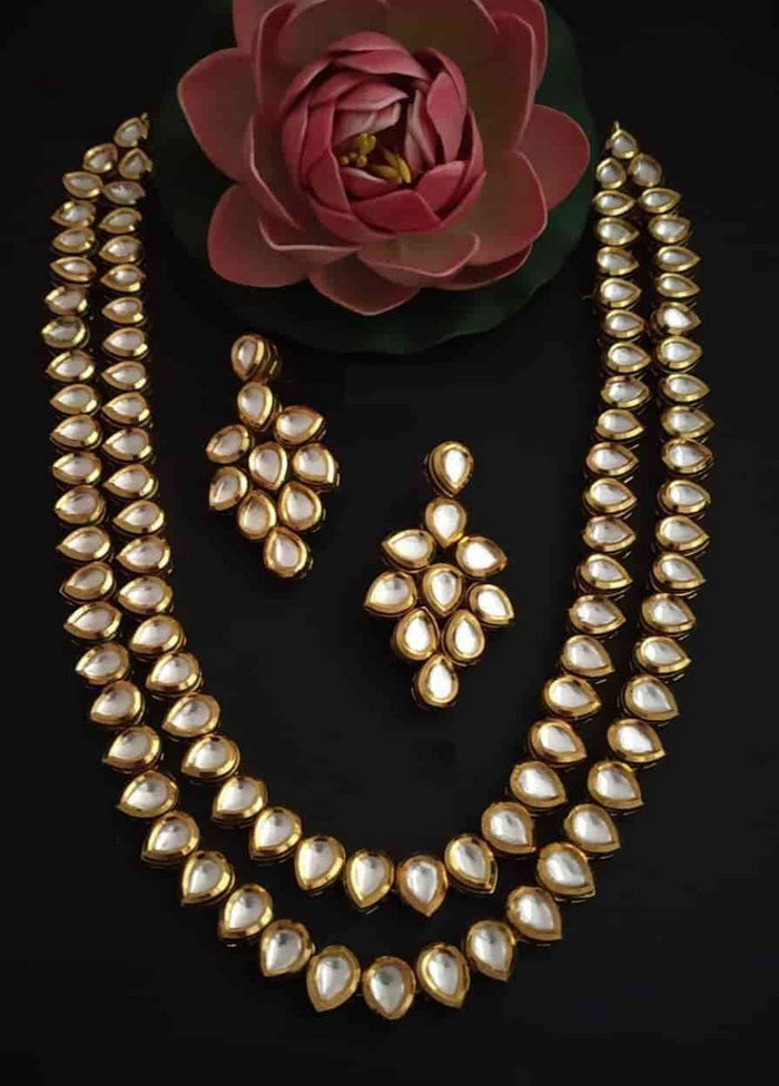 Hand Crafted Base Metal Alloy Gold Plated Kundan Stone Studded Jewellery Sets - Indian Silk House Agencies