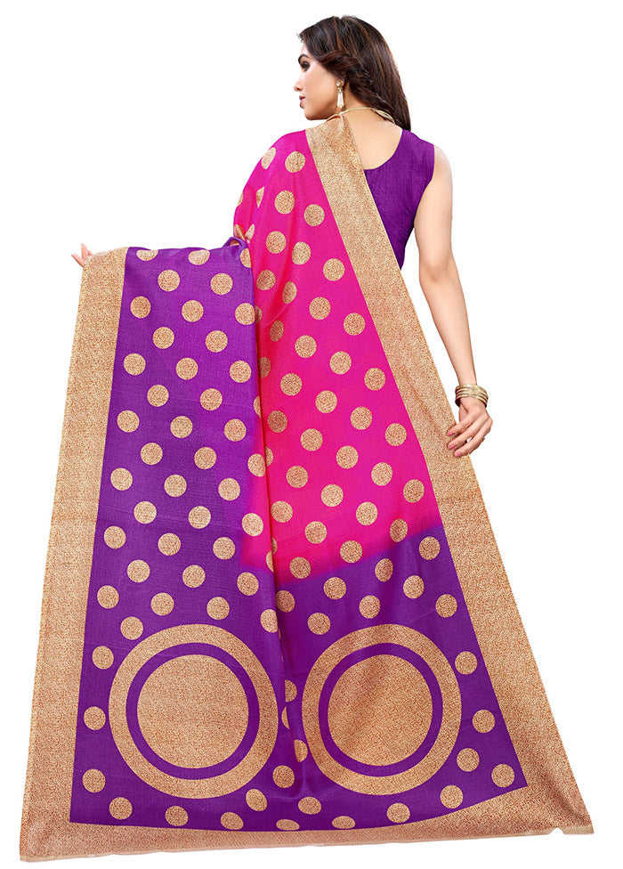 Pink Spun Silk Woven Saree With Blouse Piece - Indian Silk House Agencies