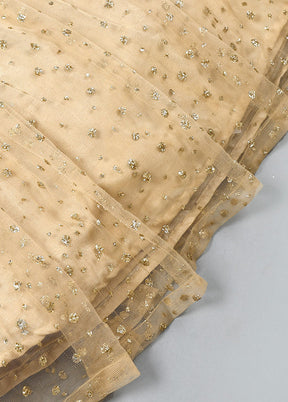 Golden Net Floral Pattern Gown - Indian Silk House Agencies