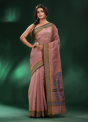 Wine Pure Cotton Saree With Blouse Piece - Indian Silk House Agencies