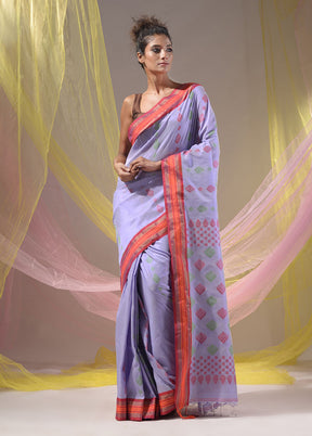 Lavender Spun Silk Saree With Blouse Piece - Indian Silk House Agencies