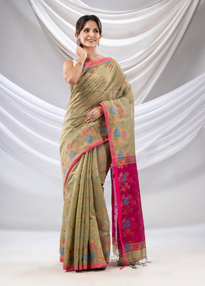 Beige Cotton Saree With Blouse Piece - Indian Silk House Agencies