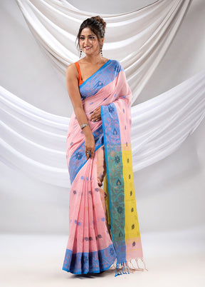 Baby Pink Tissue Saree With Blouse Piece - Indian Silk House Agencies
