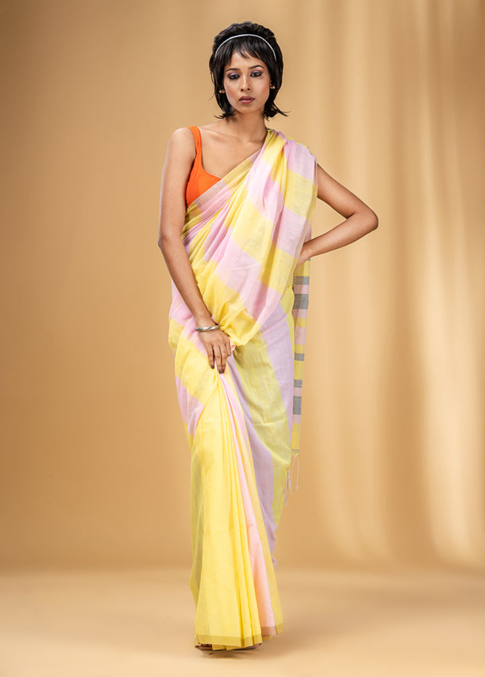 Multicolor Cotton Saree With Blouse Piece - Indian Silk House Agencies