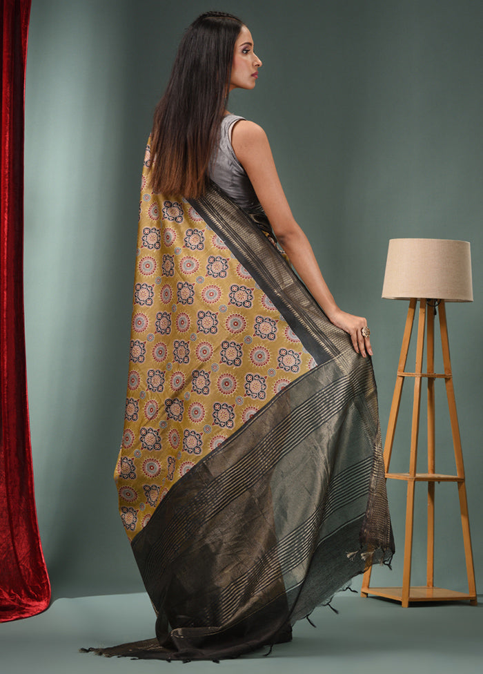 Beige Dupion Silk Saree With Blouse Piece - Indian Silk House Agencies