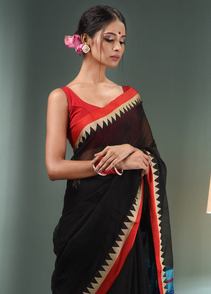 Black Silk Saree With Blouse Piece - Indian Silk House Agencies