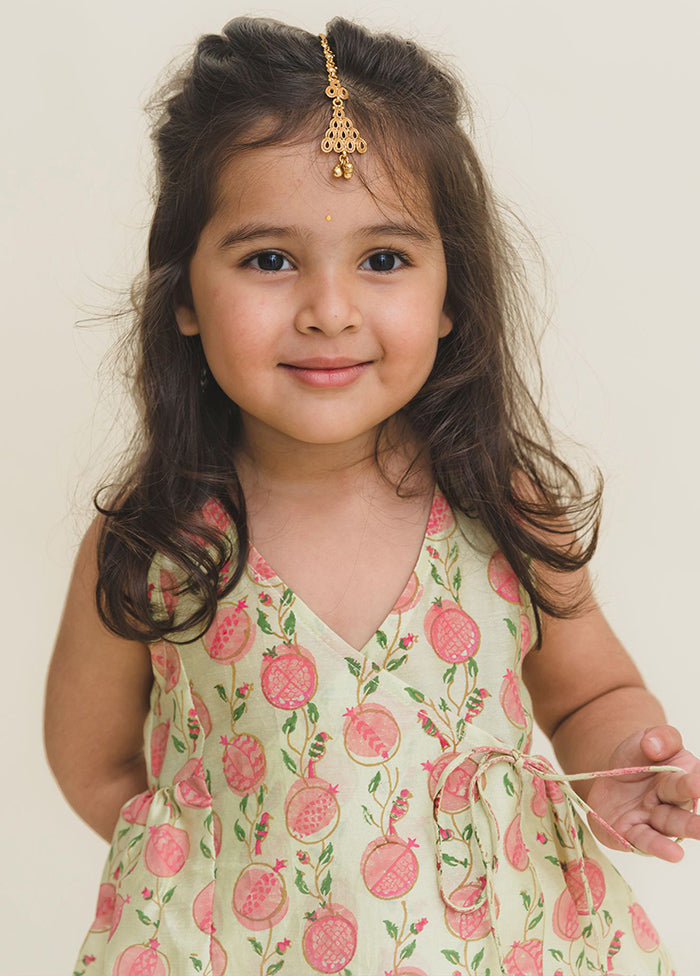Green Silk Suit Set For Girls - Indian Silk House Agencies