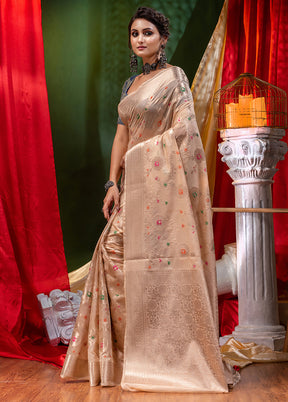 Beige Georgette Saree With Blouse Piece - Indian Silk House Agencies