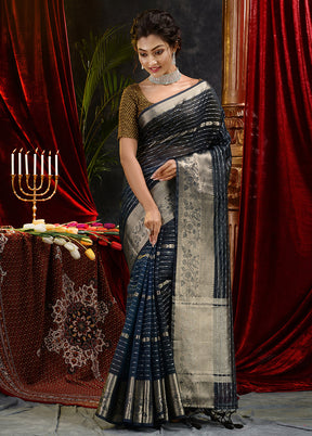 Black Organza Saree With Blouse Piece - Indian Silk House Agencies