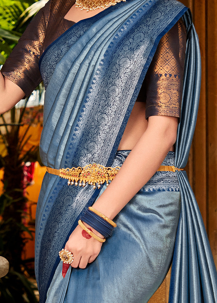 Multicolor Kanjivaram Silk Saree With Blouse Piece - Indian Silk House Agencies