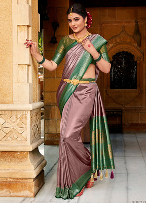 Multicolor Kanjivaram Silk Saree With Blouse Piece - Indian Silk House Agencies