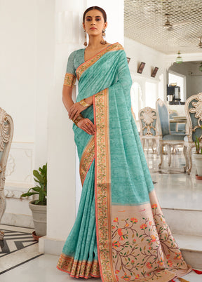 Multicolor Cotton Saree With Blouse Piece - Indian Silk House Agencies